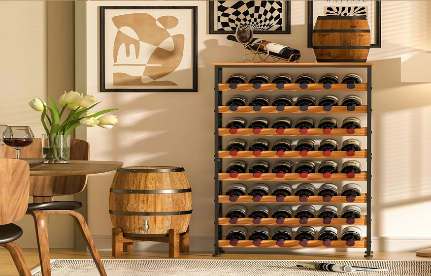 wine racks with display top